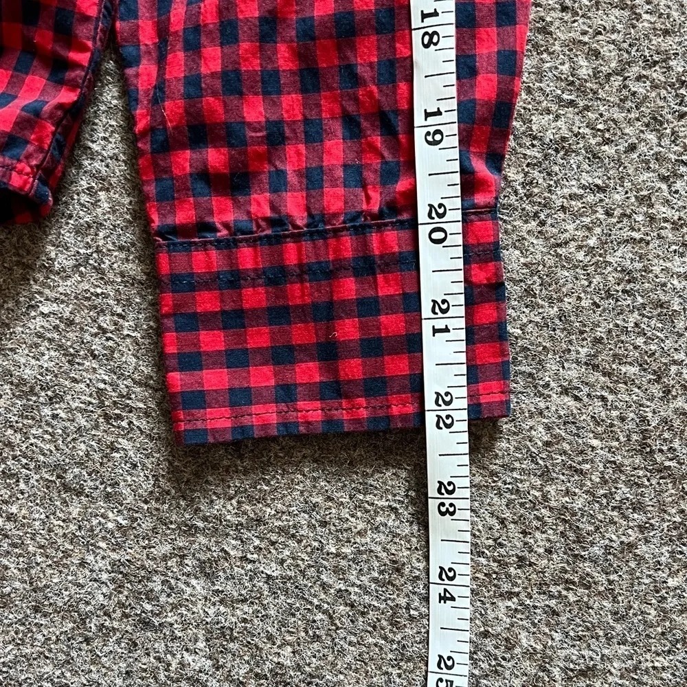 Ralph Lauren Red Gingham Checkered Button Down Long Sleeve Shirt Boys L (14-16)